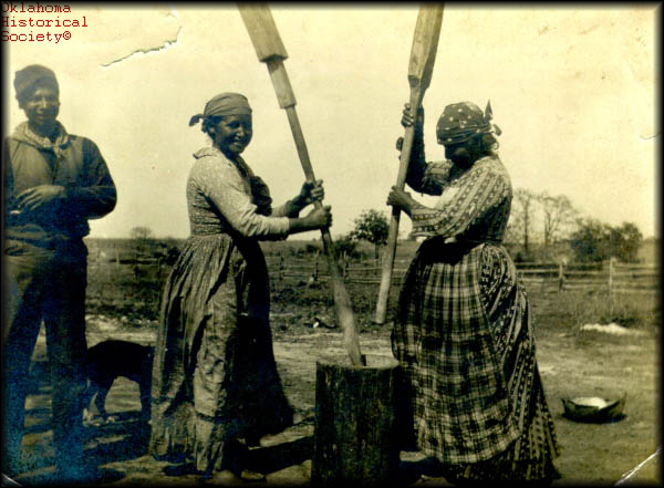 Creek women making sofky.